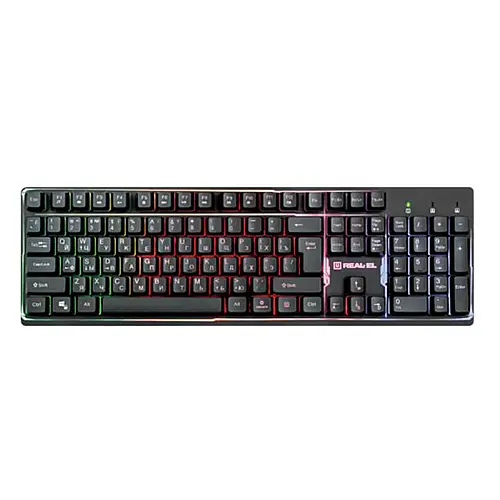 Клавіатура REAL-EL Comfort 7011 з підсвіткою чорна USB