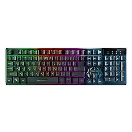 Клавіатура REAL-EL Comfort 7090 з підсвічуванням чорна USB (EL123100031)
