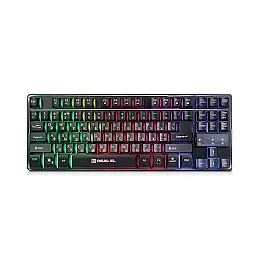 Клавіатура REAL-EL Gaming 8710 TKL з підсвіткою USB чорна (EL123100030)