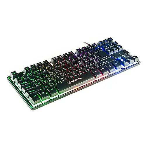 Клавіатура REAL-EL Gaming 8710 TKL з підсвіткою USB чорна (EL123100030)
