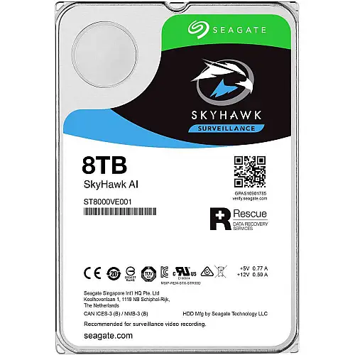Жорсткий диск 8TB Seagate SkyHawk AI ST8000VE001 для відеоспостереження