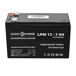 Акумулятор свинцево-кислотний LogicPower AGM LPM 12 - 7.0 AH