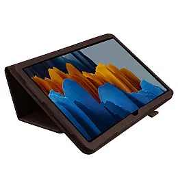 Чехол-книжка Litchi Leather Case для Samsung Galaxy Tab S7 11.0 T870 / T875 (Wake / Sleep) Brown