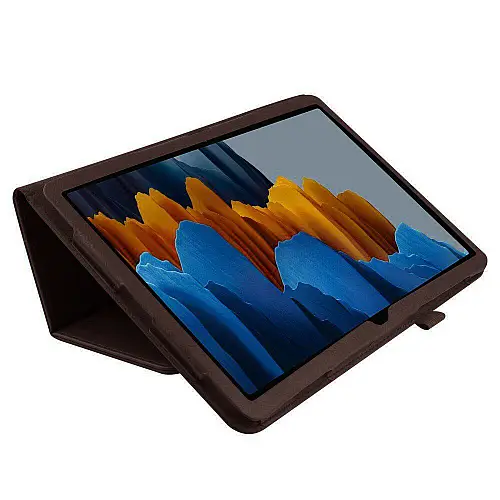 Чехол-книжка Litchi Leather Case для Samsung Galaxy Tab S7 11.0 T870 / T875 (Wake / Sleep) Brown
