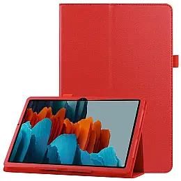 Чехол-книжка Litchi Leather Case для Samsung Galaxy Tab S7 11.0 T870 / T875 (Wake / Sleep) Red