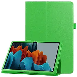 Чехол-книжка Litchi Leather Case для Samsung Galaxy Tab S7 11.0 T870 / T875 (Wake / Sleep) Green