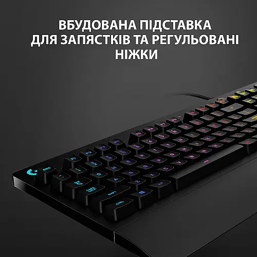 Клавіатура Logitech G213 Prodigy Ukr (920-010740) Чорна USB