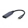 Адаптер Cablexpert HDMI USB Type-C F/M 0.15 м Black (A-USB3C-HDMI-01)