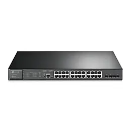 Комутатор TP-Link TL-SG3428MP (24xGE PoE+, 4xSFP, 1xконсоль, 1xконсоль microUSB, Omada, L2, макс. PoE 384W)