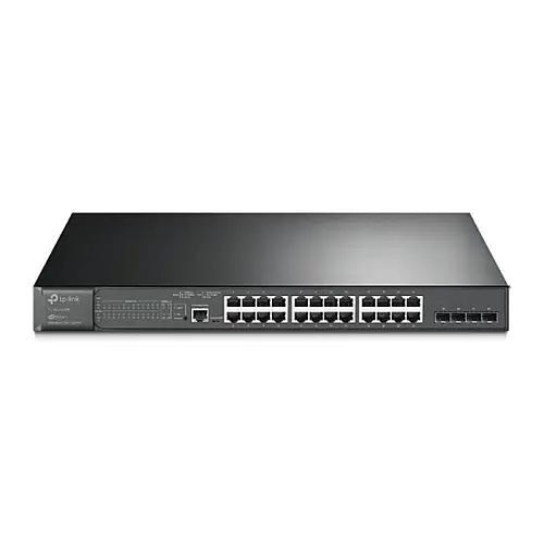 Комутатор TP-Link TL-SG3428MP (24xGE PoE+, 4xSFP, 1xконсоль, 1xконсоль microUSB, Omada, L2, макс. PoE 384W)