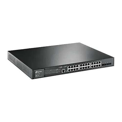 Комутатор TP-Link TL-SG3428MP (24xGE PoE+, 4xSFP, 1xконсоль, 1xконсоль microUSB, Omada, L2, макс. PoE 384W)