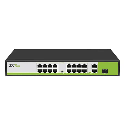 PoE-комутатор ZKTeco ZK-PoE1621N-200W з 16 портами PoE