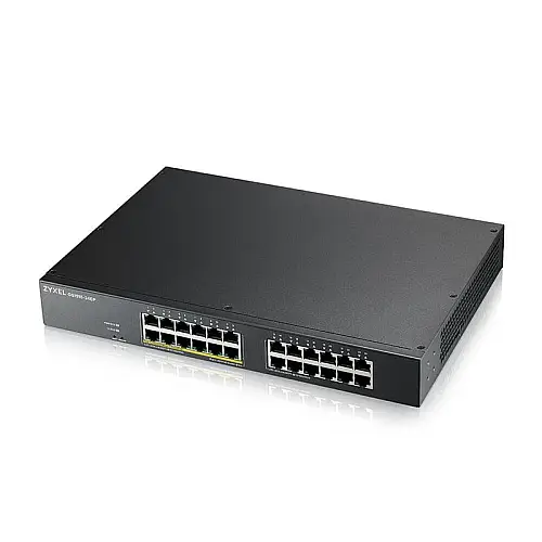 Комутатор Zyxel GS1915-24EP (GS1915-24EP-EU0101F) (12xGE PoE, 12хGE, макс POE 130W, Smart, NebulaFlex)