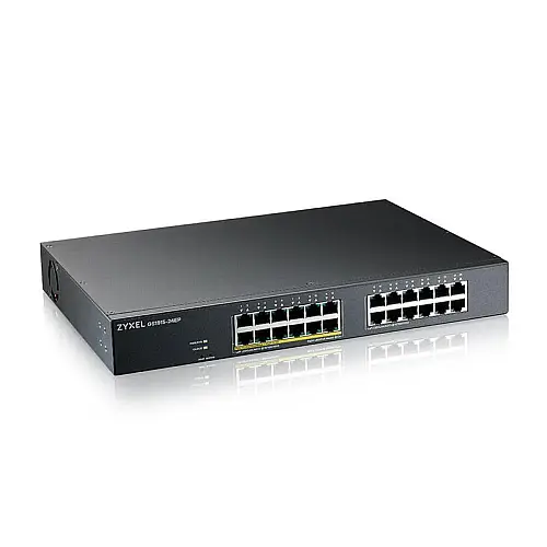 Комутатор Zyxel GS1915-24EP (GS1915-24EP-EU0101F) (12xGE PoE, 12хGE, макс POE 130W, Smart, NebulaFlex)