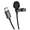 Петличний мікрофон провідний HOCO Type-C Lavalier microphone L14 чорний