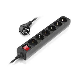 Фільтр живлення Real-el RS-6 Protect M 5м Black (EL122300036)