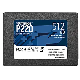 Накопичувач SSD 512GB Patriot P220 2.5" SATAIII TLC (P220S512G25)
