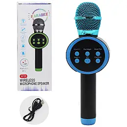 Микрофон беспроводной Wireless Microphone синий MIC (C60083)