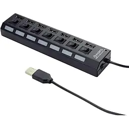 USB хаб концентратор з підсвіткою TWS на 7 портів