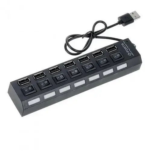 USB хаб концентратор з підсвіткою TWS на 7 портів