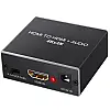 Цифровий HDMI аудіо екстрактор Addap HAE-02 HDMI-SPDIF/Toslink і 3,5 мм miniJack 4K Чорний (0295)