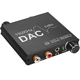 Цифро-аналоговый преобразователь звукового сигнала с оптического TOSLINK Addap DAC-01 SPDIF и коаксиального на RCA и mini Jack 3.5 мм