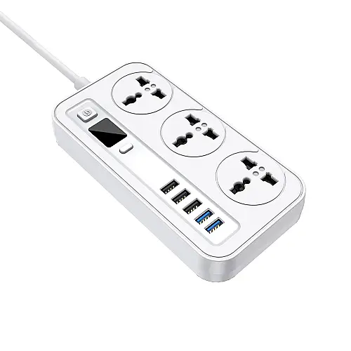 Сетевий фільтр-удлинитель Aspor A503 Auto Max (5USB/3.4A/2м) - білий