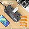 Сетевий фільтр-удлинитель Aspor A505 PD (3USB/USB-C/3A/20W/2м) - чорний
