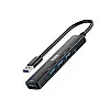 USB-хаб XON SmartHub 5 в 1 USB3.0 4xUSB3.0 + Type-C Черный (UHAHP055300B 5115)