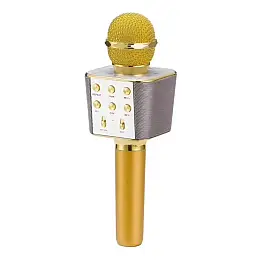 Беспроводной Bluetooth микрофон для караоке Wester WS-1688 Golden