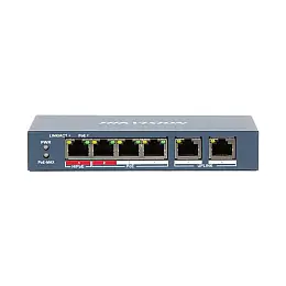 Неуправляємий PoE комутатор Hikvision DS-3E0106HP-E