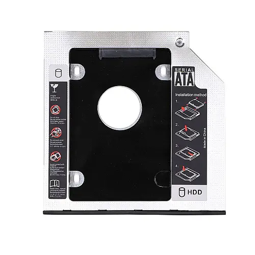 Карман-переходник Optibay 9.5 мм 2.5" SSD/HDD SATA 3.0 DVD Black (32510_2917963)