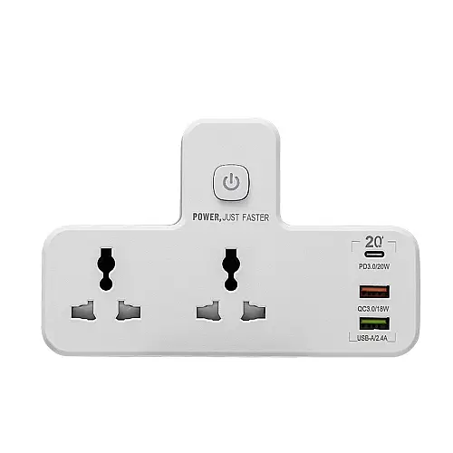 Сетевий фільтр розгалужувач електричний з вимикачем і нічником PD 2500W 3USB 10А 220V PD20W (LD-2311)