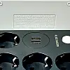 Удлинювач з USB Power Socket CNV 8203 2USB на 4 розетки 2 м Black