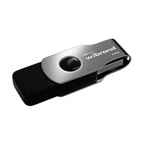 Флеш пам'ять USB Wibrand 64 GB Lizard Gen1 USB 3.2 Чорний (36718_3608940)