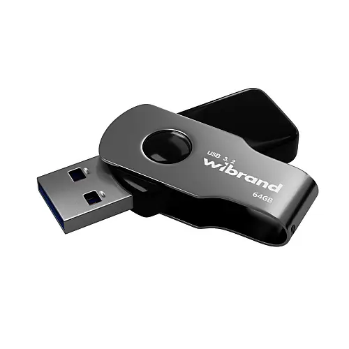 Флеш пам'ять USB Wibrand 64 GB Lizard Gen1 USB 3.2 Чорний (36718_3608940)