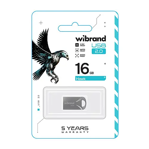 Флеш пам'ять USB Wibrand 16 GB Hawk USB 2.0 Silver (36694_3608911)