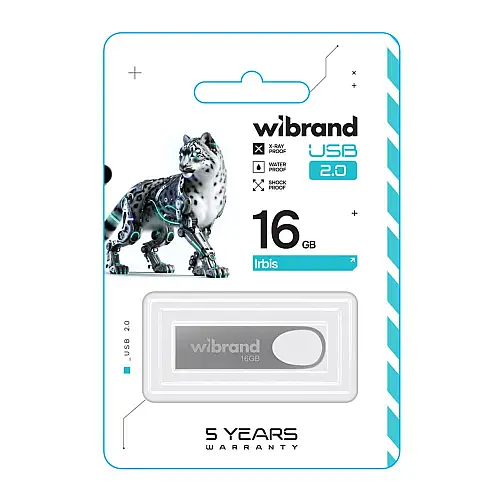 Флеш пам'ять USB Wibrand 16 GB Irbis USB 2.0 Silver (36697_3608914)