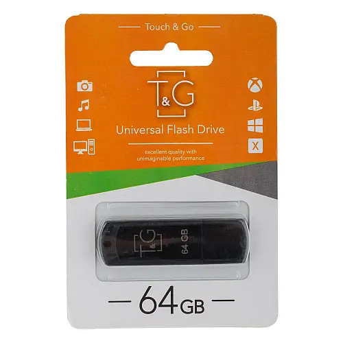 Флеш пам'ять USB T&G USB 2.0 64 GB Classic 011 Black (4198_77856)
