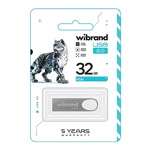 Флеш пам'ять USB Wibrand 32 GB Irbis USB 2.0 Silver (36910_3609512)