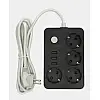 Удлинитель No Brand USB Power Socket 8204 3USB 2 м Чорний 021264