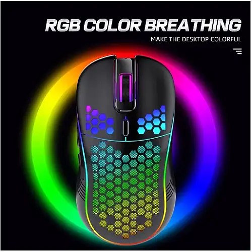 Беспроводная игровая мышь K-Snake SM600 с боковыми кнопками с аккумулятором и подсветкой Черный (SH0000315)
