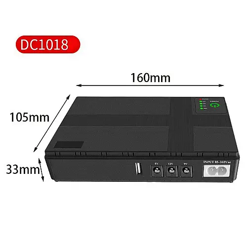 Джерело безперебійного живлення для роутера UPS Mini 18W 10400 mAh Чорний (DC1018)