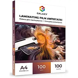 Пленка для ламинированная Galaxy Antistatic А4 100 мкм глянец Прозрачный 100 шт