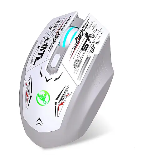 Мышь беспроводная HYSJ Т38 с аккумулятором и подсветкой 2,4G Bluetooth White