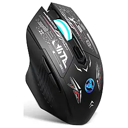 Мышь беспроводная HYSJ Т38 с аккумулятором и подсветкой 2,4G Bluetooth Black
