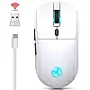 Мышь беспроводная с аккумулятором и подсветкой HXSJ T20 2,4G Hz White