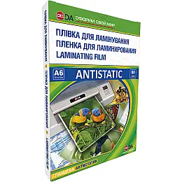 Пленка для ламинации DA Antistatic А6 80 мкм глянцевая Прозрачный 100 шт 11201011007YA (10886)