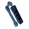 Сетевий подовжувач Borofone BAC8 16643 на 3 розетки 3 USB-А і 1 USB-C порт 3 м Чорний (23753)