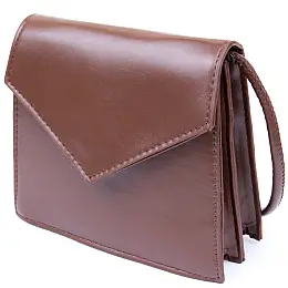 Сумка угловидна Vintage sale_14933 17,5х15,5х6 см Коричневий